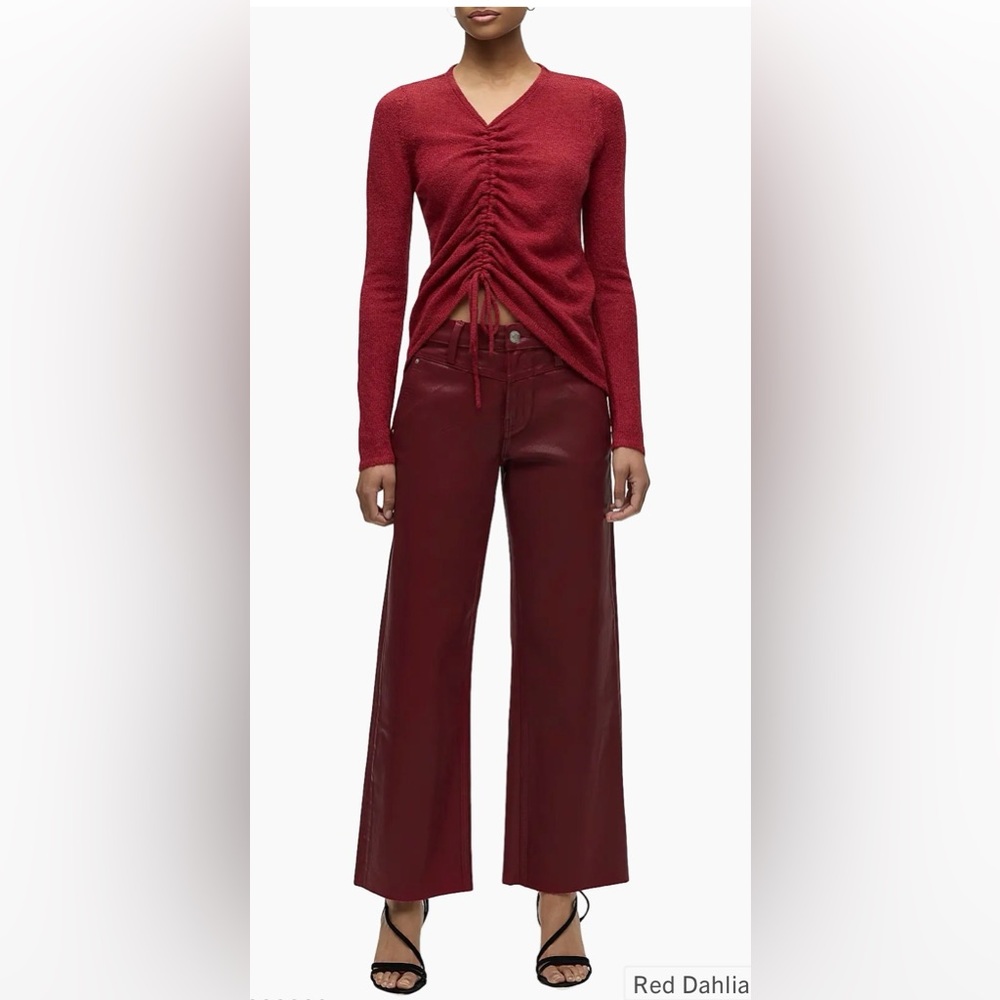 Hudson Rosie High-Rise‎ Front Yoke Wide Leg Ankle Jean.